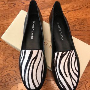 Franco Sarto "Zilla" Loafer -  Black & White Zebra